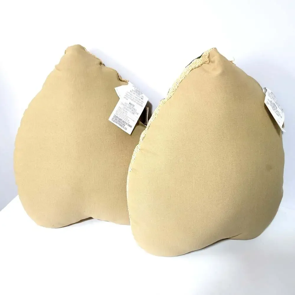 Allen + Roth Palm Leaf Pillows Set Of 2 Throw Monstera Philodendron Tropical